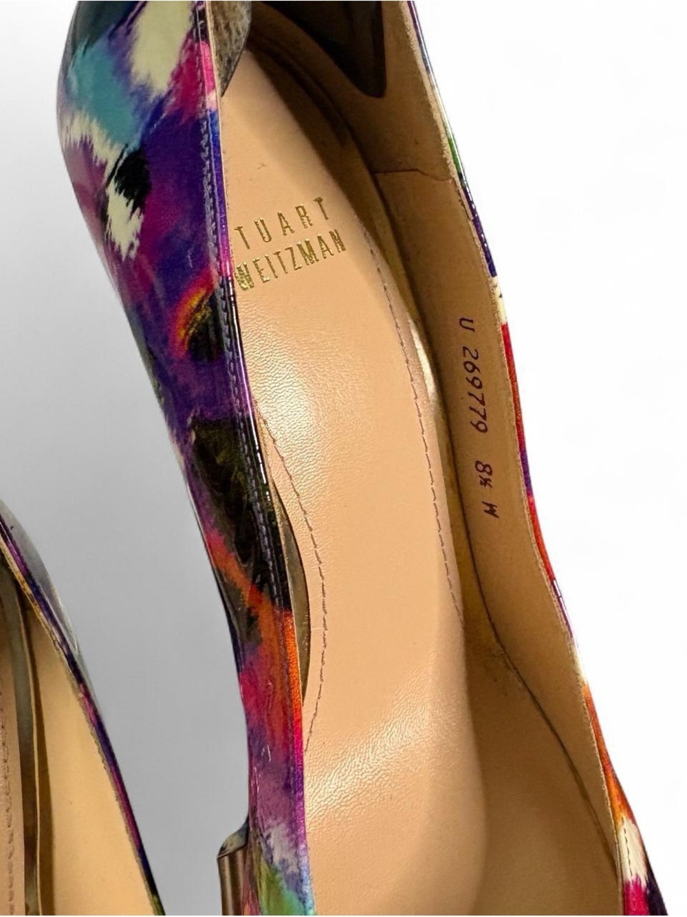 Stuart Weitzman Multicolor Ikat-Style Pointed Toe Pumps - Picture 3 of 5